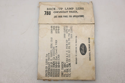 Glo-Brite 788, TMC-6314 Clear Back-Up Lamp Lens NOS