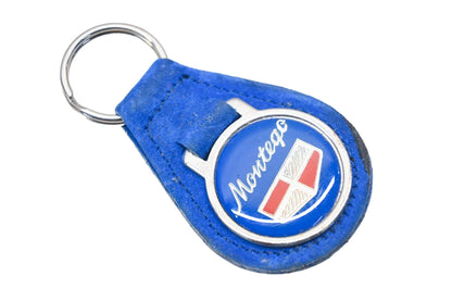 New OEM Ford BC009-7 Mercury Montego Blue Leather Crest Key Ring NOS