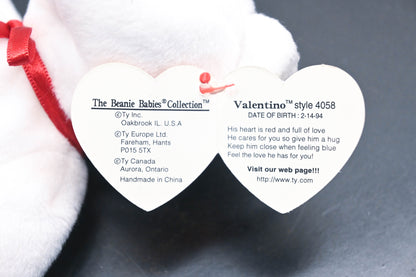 TY 4058 Valentino Bear Beanie Baby