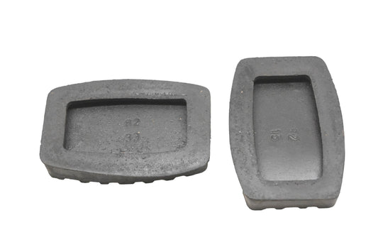 Kastar 82 Rubber Pedal Slip-On Pads Qty 2 NOS