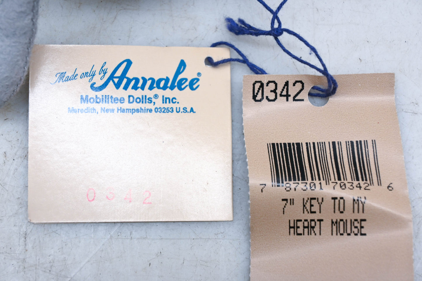 Annalee Dolls 0342 Key To My Heart Mouse Doll