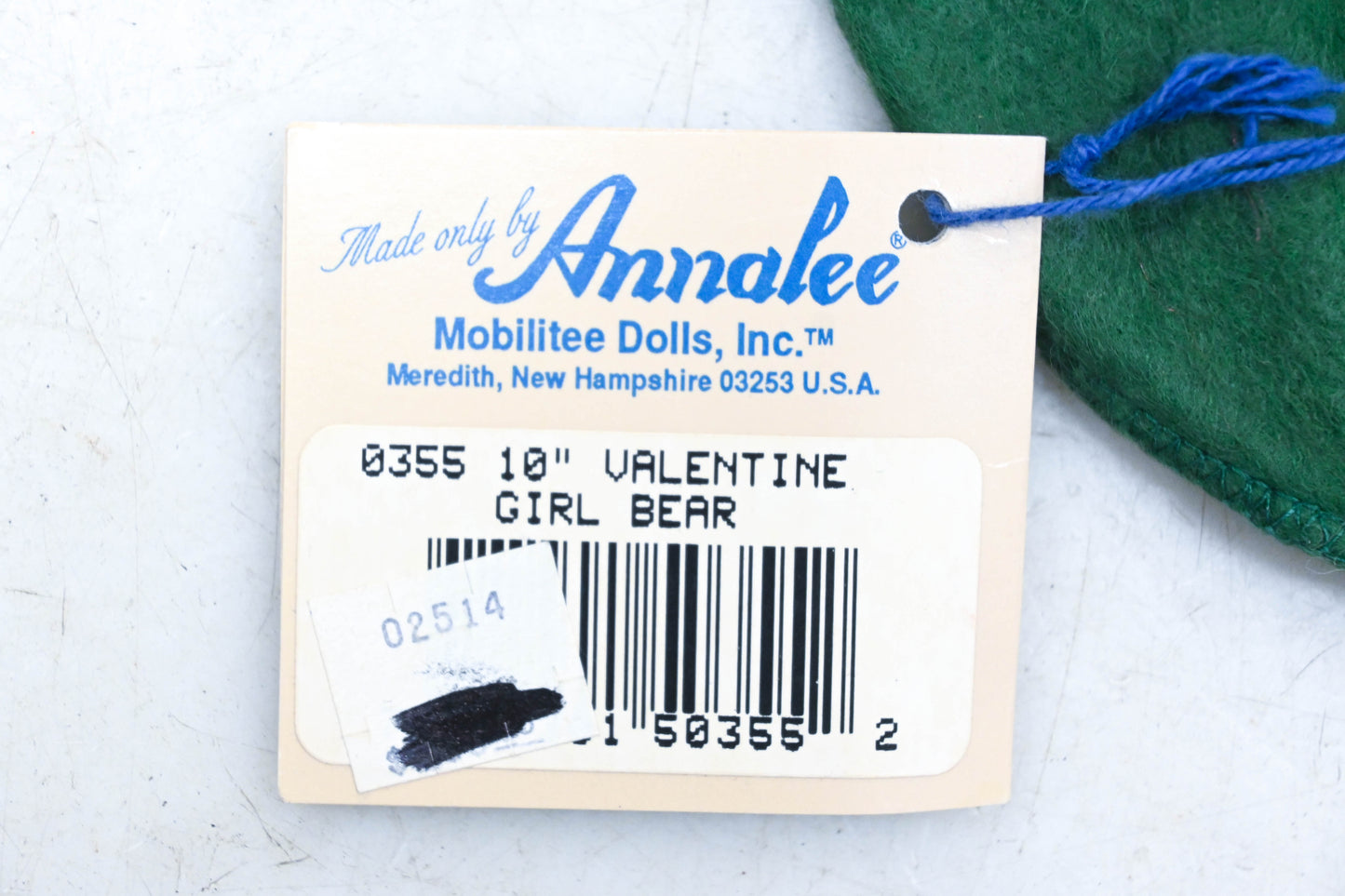 Annalee Dolls 0355 Valentine Girl Bear Doll
