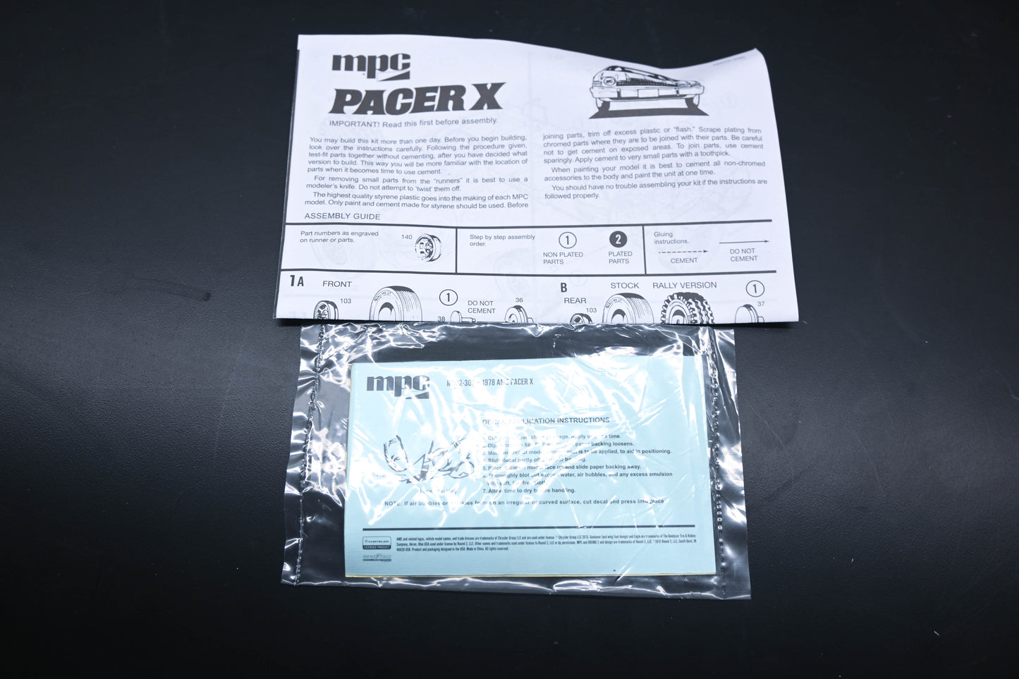 MPC MPC802/12 1978 Pacer X 1/25 Model Kit NOS