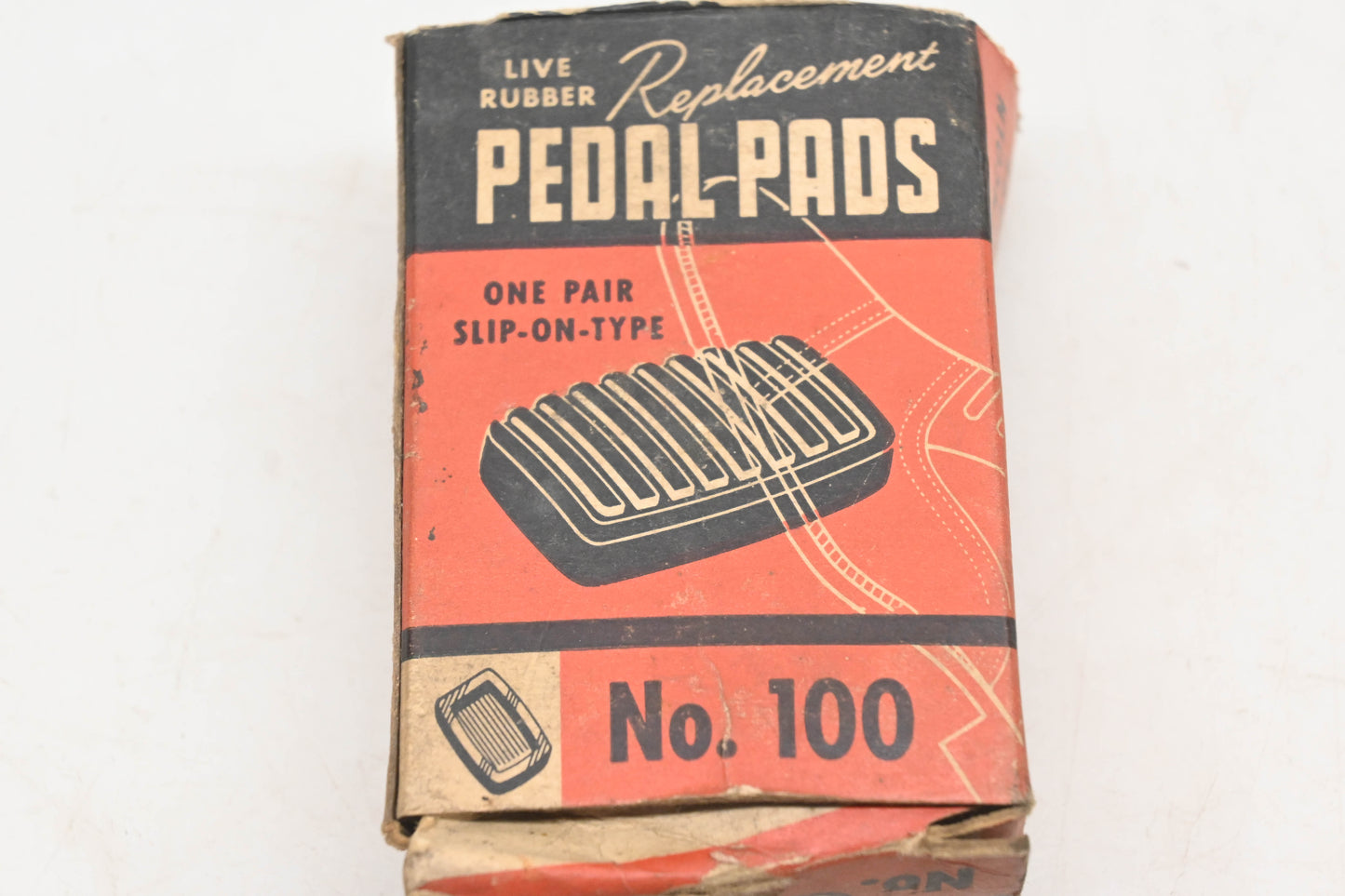 Anchor 100, AB-2457-B, MA-2457-C Rubber Pedal Slip-On Pads Qty 2 NOS