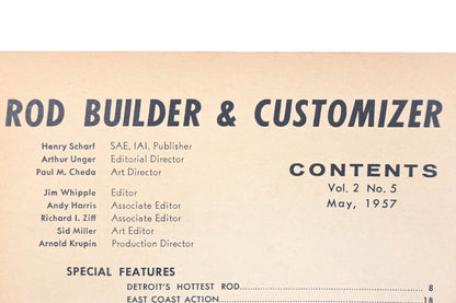 Rod Builder & Customizer RO013-19 May 1957 Magazine
