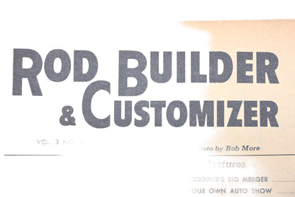 Rod Builder & Customizer RO013-20 August 1958 Magazine