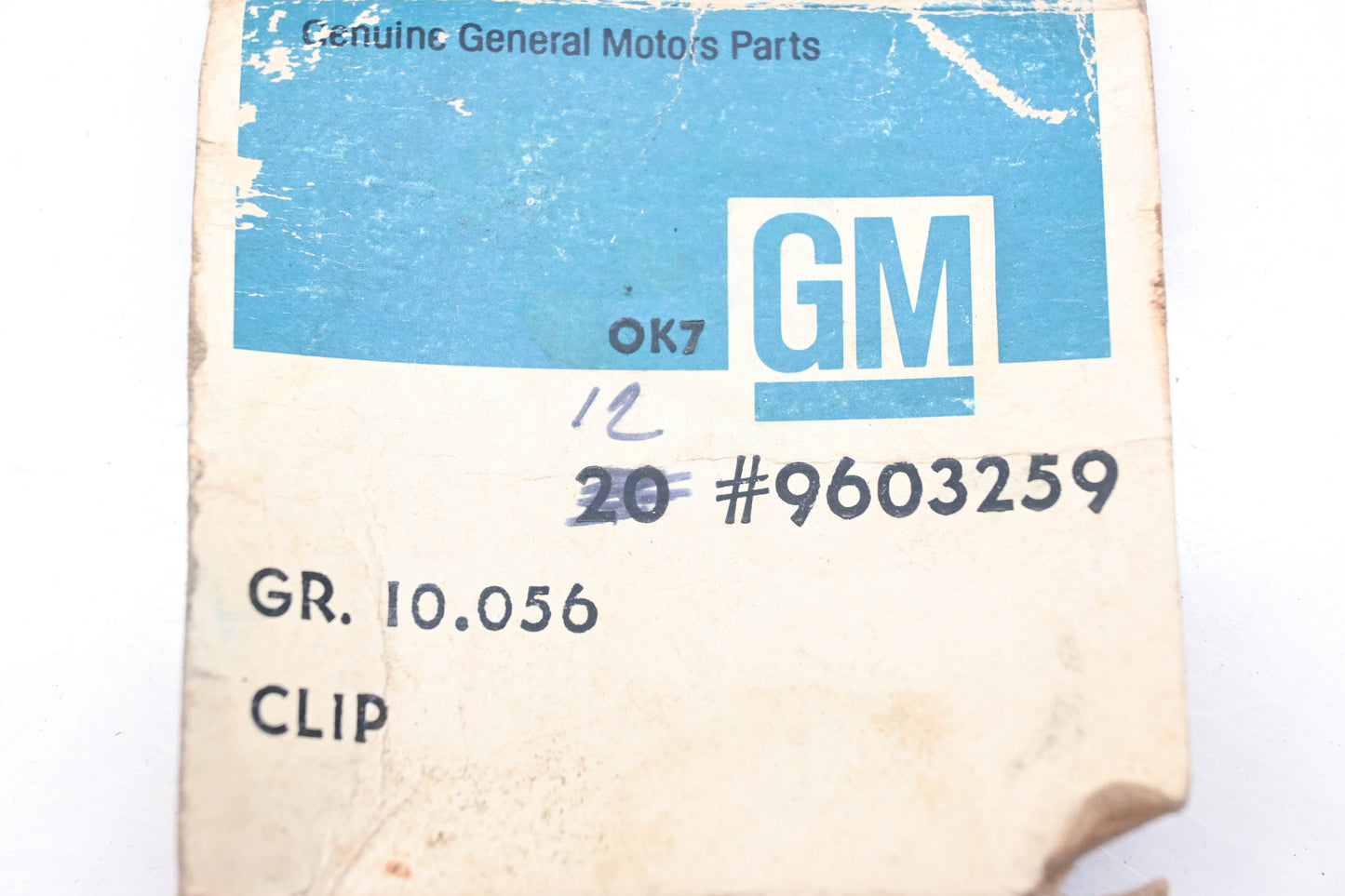 General Motors 9603259, GR.10.056 Moulding Clips Qty 2 NOS