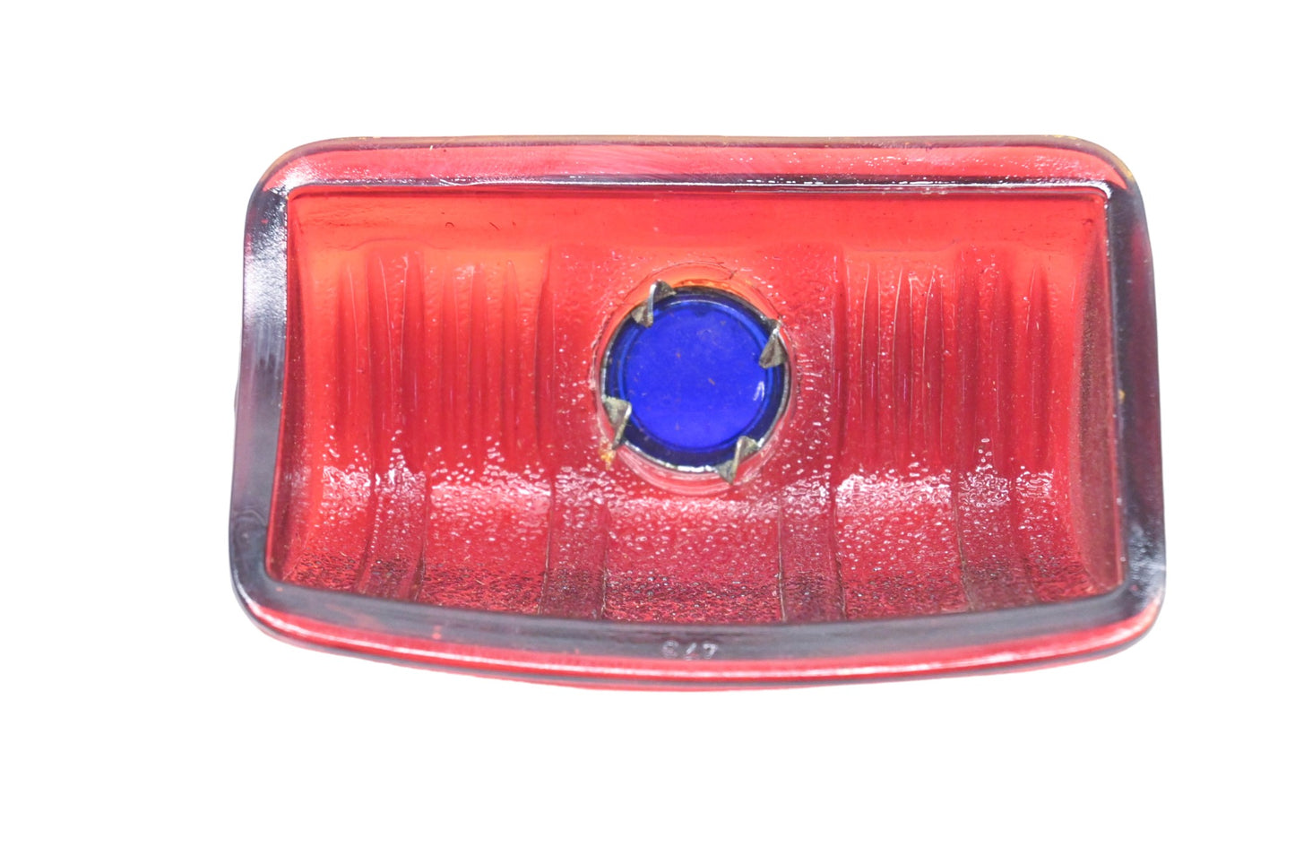 Lynx-Eye B-473, B473 Red Glass Blue Dot Taillight Lens NOS
