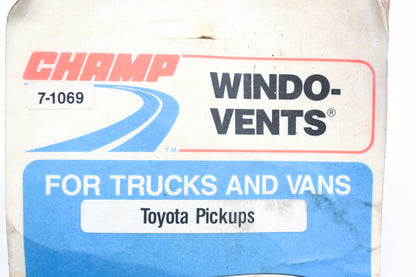 Champ 7-1069 Toyota Pickup Window Vent Kit NOS