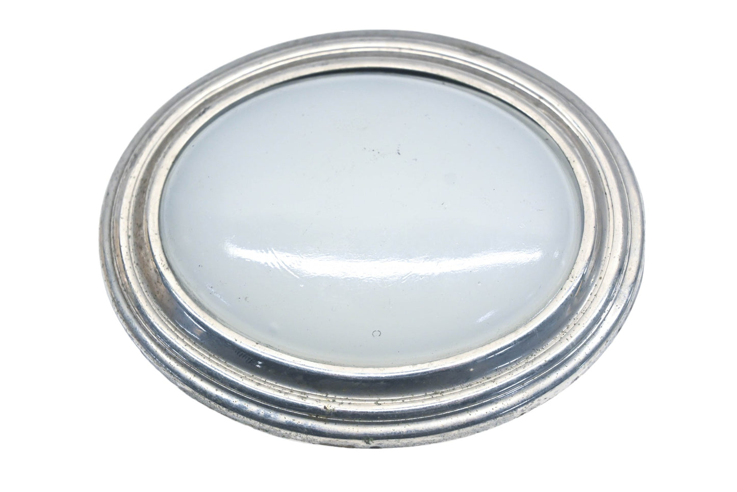 Aftermarket MQ021-8 Oval 4-5/8" x 3-7/8" Milk Glass Dome Light & Bezel