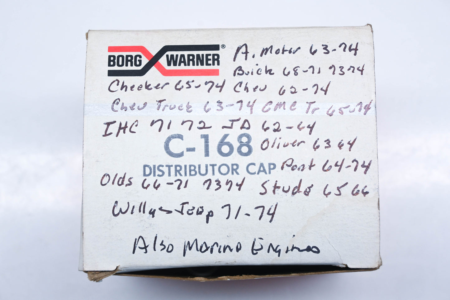 Borg Warner C-168, C168 Distributor Cap NOS