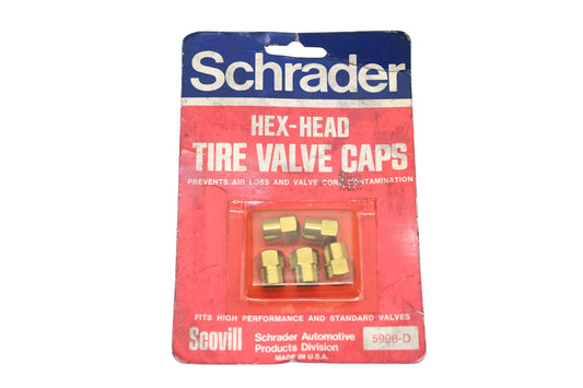 Schrader 5998-D Hexhead Tire Valve Cap Kit NOS