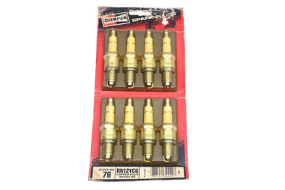 Champion RN12YC6 Copper Plus Spark Plugs Qty 8 NOS