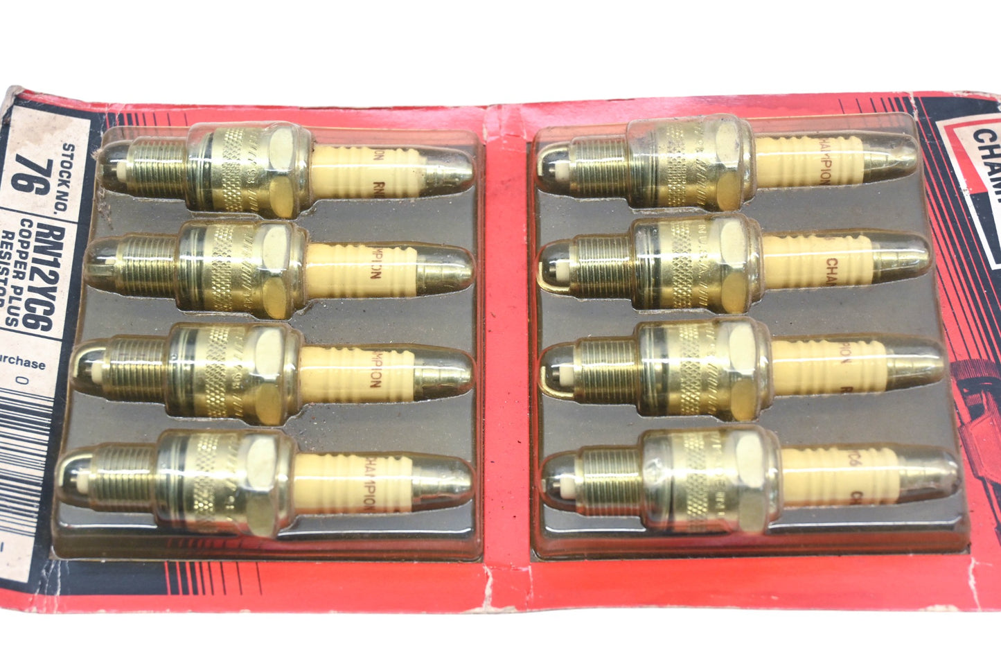 Champion RN12YC6 Copper Plus Spark Plugs Qty 8 NOS