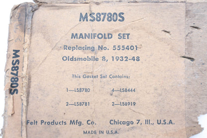 Felt MS8780S, 555401 Manifold Gasket Kit NOS