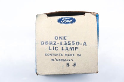 New OEM Ford D8RZ-13550-A License Plate Lamp Assembly NOS