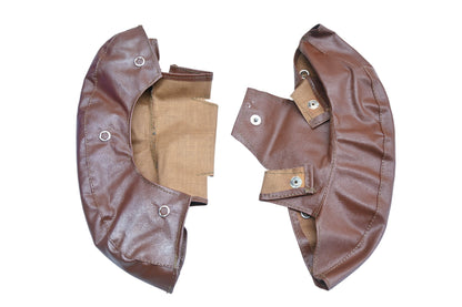 Modern AA Brown 1949 Chevrolet Oldsmobile Pontiac Arm Rest Covers NOS