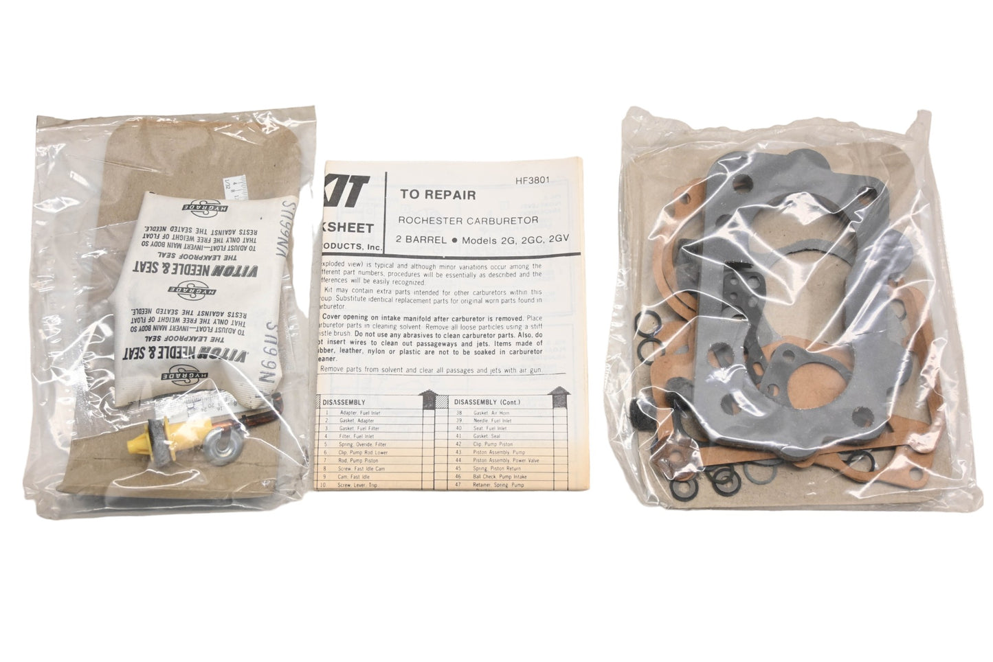 Hygrade 531A Rochester 2-Barrel 2G 2GC 2GV Carburetor Repair Kit NOS