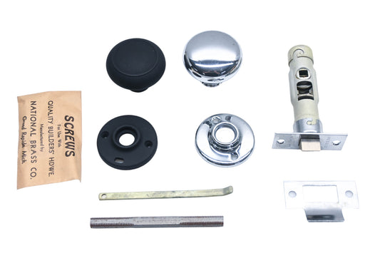 National Brass Company 503A122, 503A Dexter Black Bright Chromium US 26 Door Latch Kit NOS