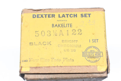 National Brass Company 503A122, 503A Dexter Black Bright Chromium US 26 Door Latch Kit NOS