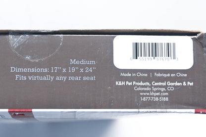 K&H 100213302 Grey Medium Pet Travel Safety Carrier NOS