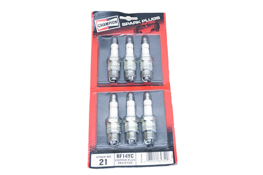 Champion RF14YC Spark Plugs Qty 6 NOS