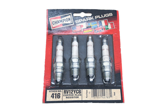 Champion RV12YC6 Spark Plugs Qty 4 NOS