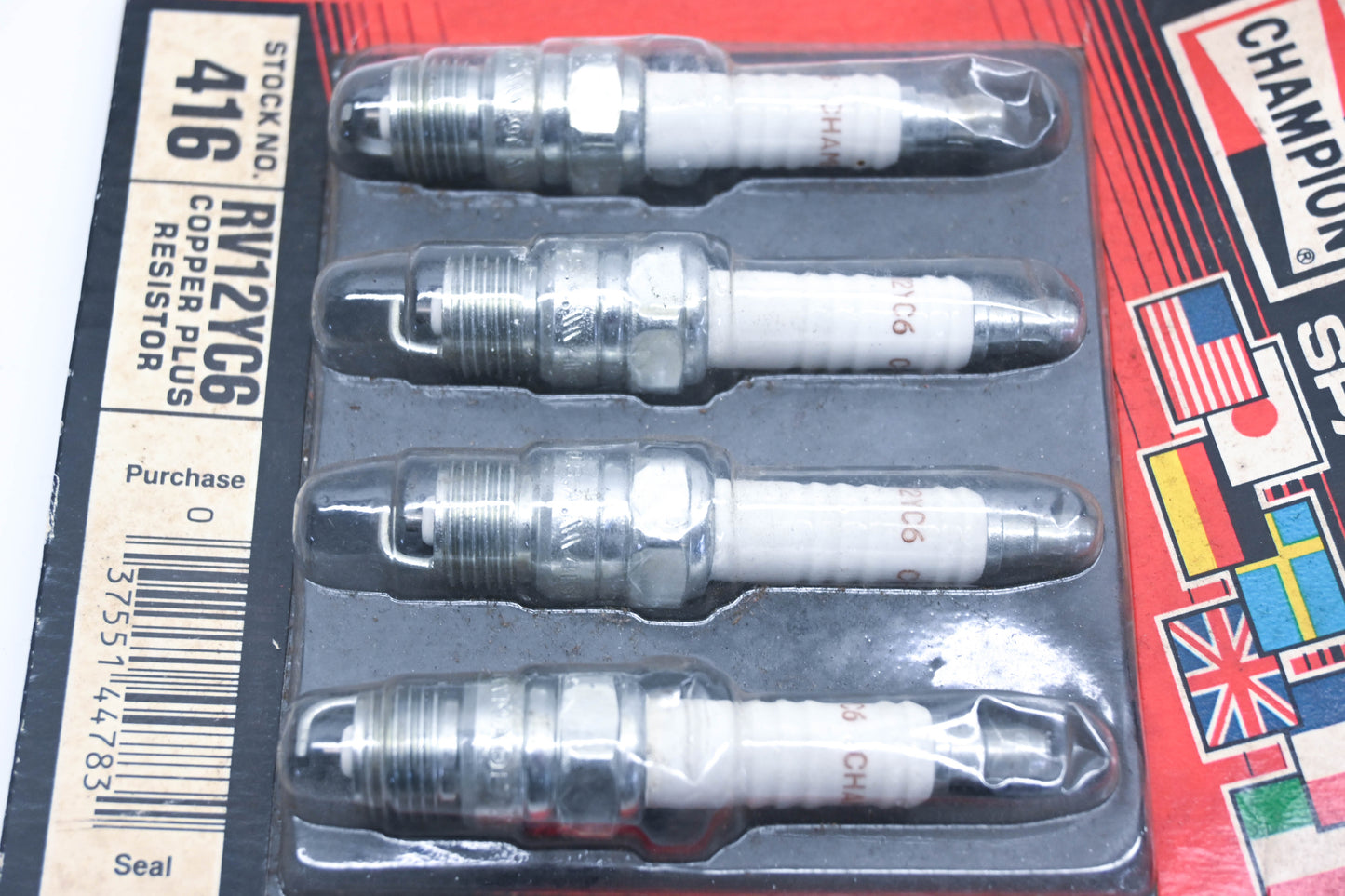 Champion RV12YC6 Spark Plugs Qty 4 NOS