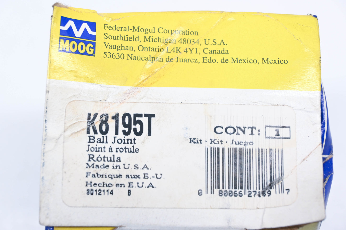 Moog K8195T, K-8195T Ball Joint Kit NOS