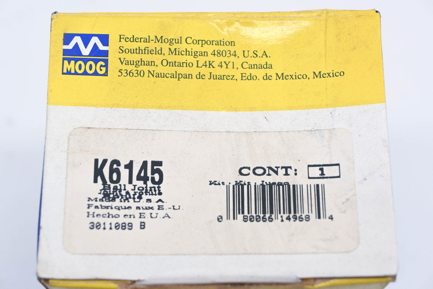 Moog K6145, K-6145 Ball Joint Kit NOS