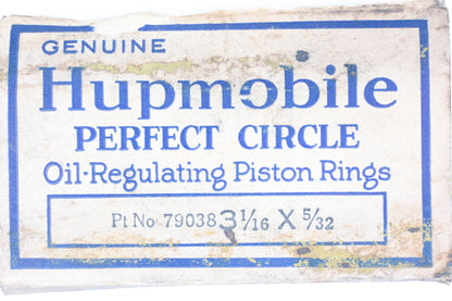 Hupmobile 79038 Perfect Circle Oil Regulating 3-1/6"x5/32" Piston Rings Qty 6 NOS