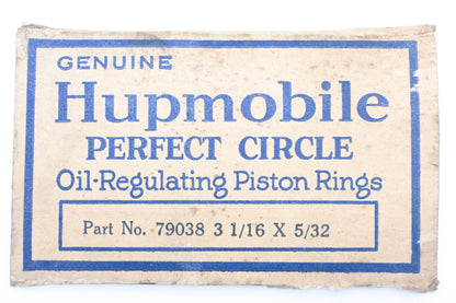 Hupmobile 79038 Perfect Circle Oil Regulating 3-1/6"x5/32" Piston Rings Qty 4 NOS