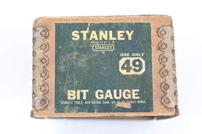 Stanley 49 Auger Drill Bit Gauge NOS