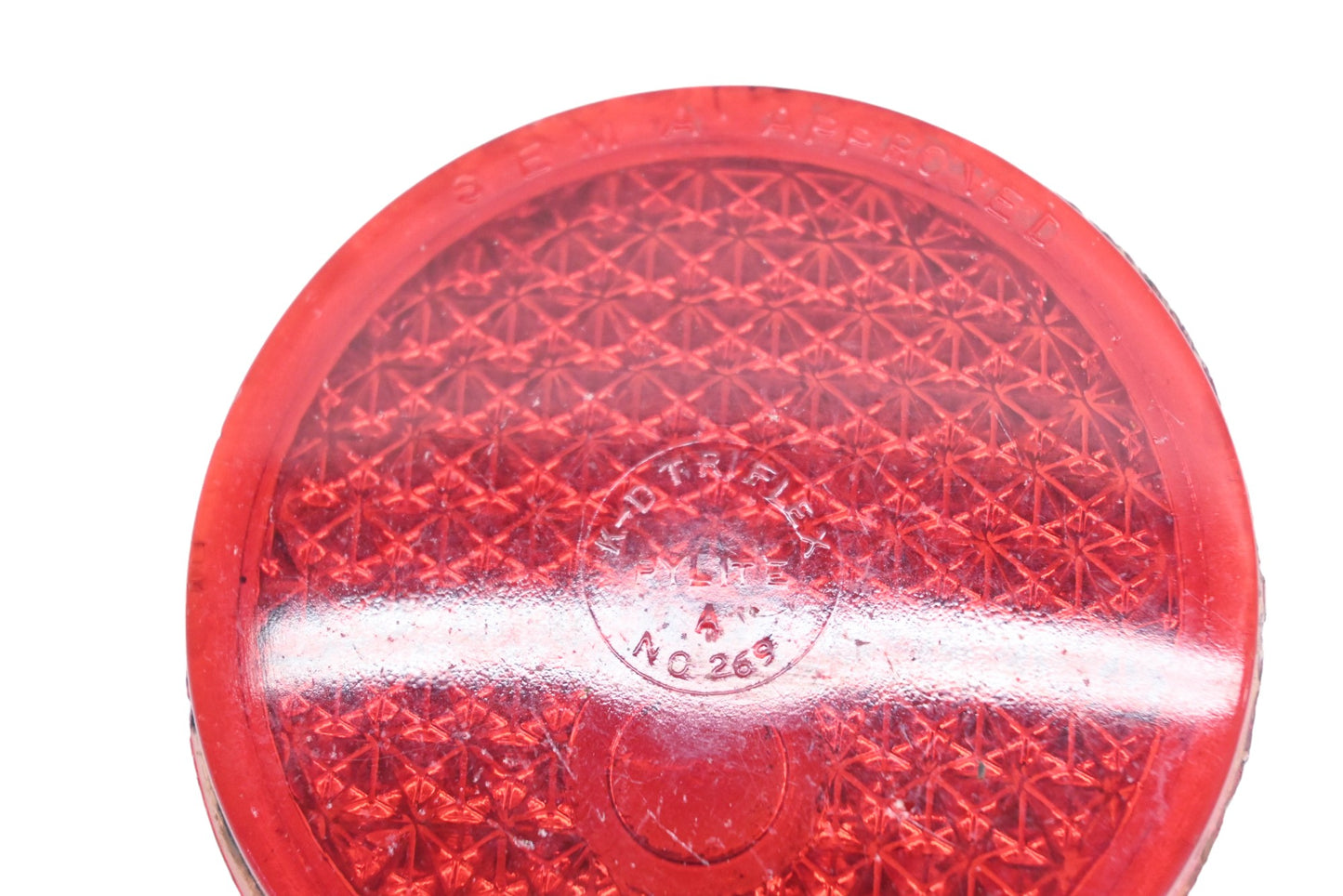 KD Triflex 269 Red Glass 3-1/4" Taillight Lens