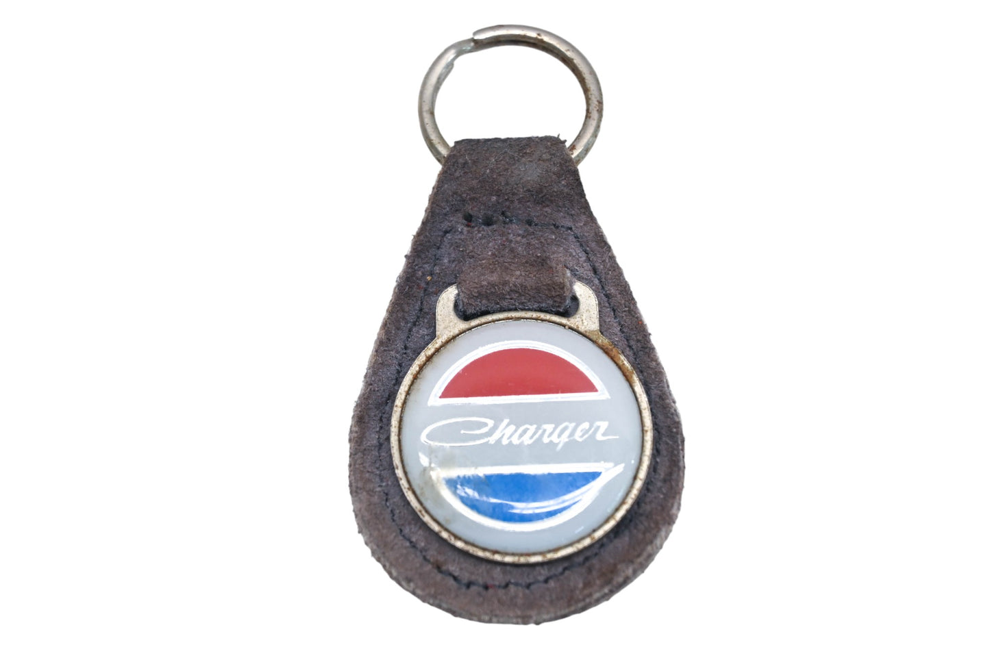 Dodge RA027-14 Charger Gray Suede Key Chain NOS
