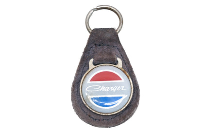 Dodge RA027-14 Charger Gray Suede Key Chain NOS