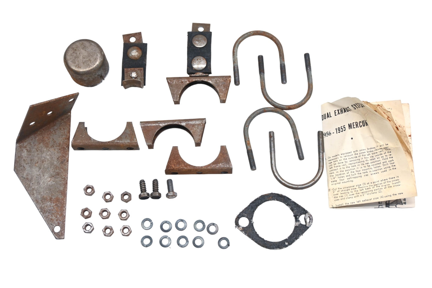 Aftermarket ME006-9 1955-56 Mercury Dual Exhaust Hardware Mount Kit NOS