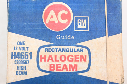 AC H4651, 5930587 Clear 12v High Beam Lamp NOS