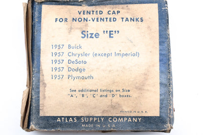 Atlas E Radiator Cap NOS