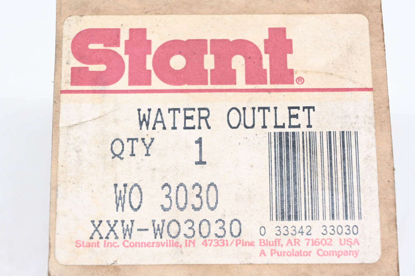 Stant WO-3030, WO3030 Water Outlet Kit NOS