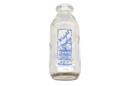 Wright's Farm AZ014-43 Glass Milk 1-Quart Bottle