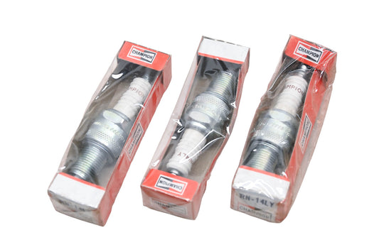 Champion RN14LY Spark Plugs Qty 3 NOS