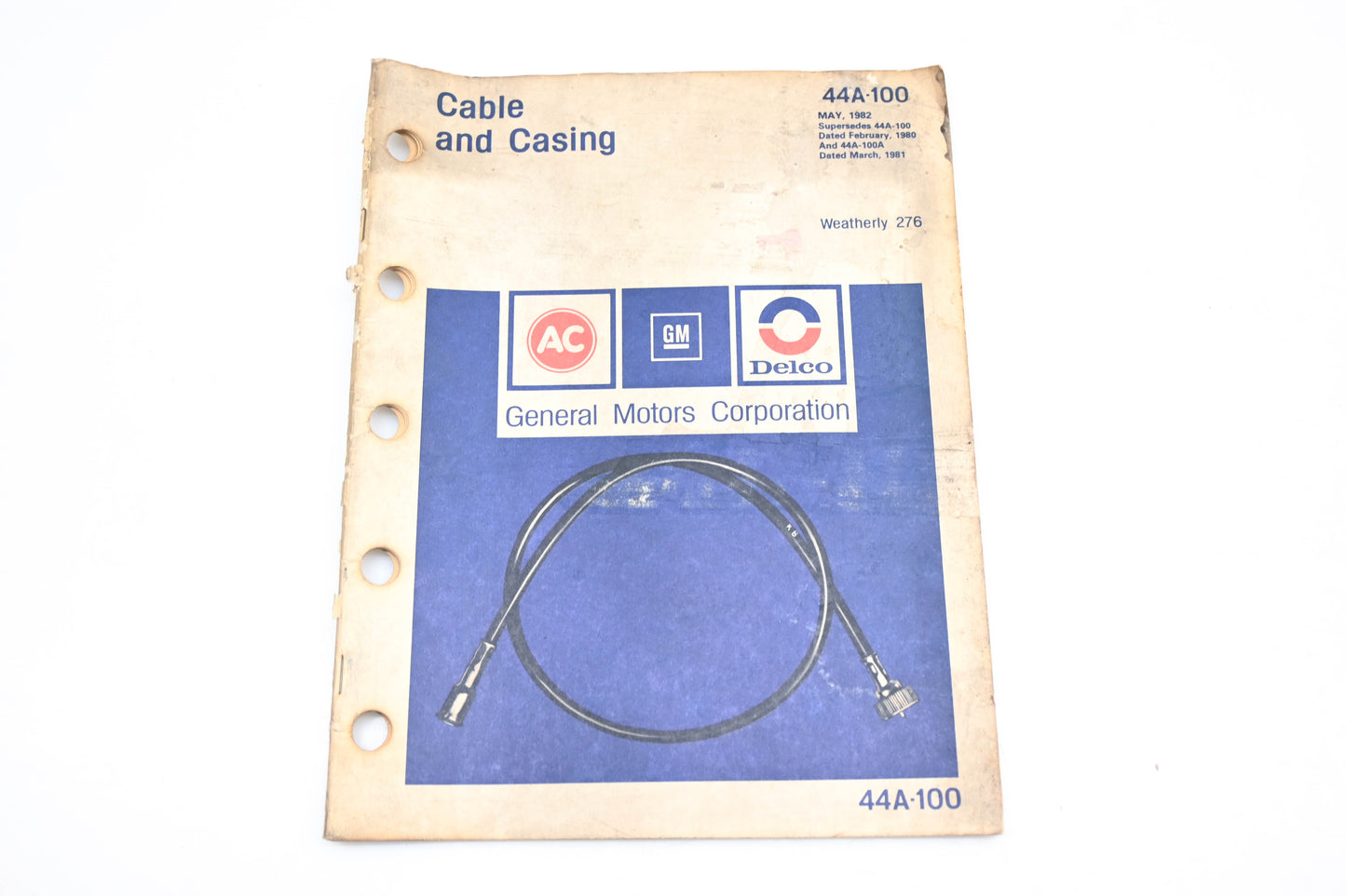 Delco 44A-100 May 1982 Cable And Casing Catalog