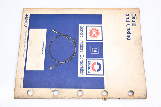 Delco 44A-100 May 1982 Cable And Casing Catalog