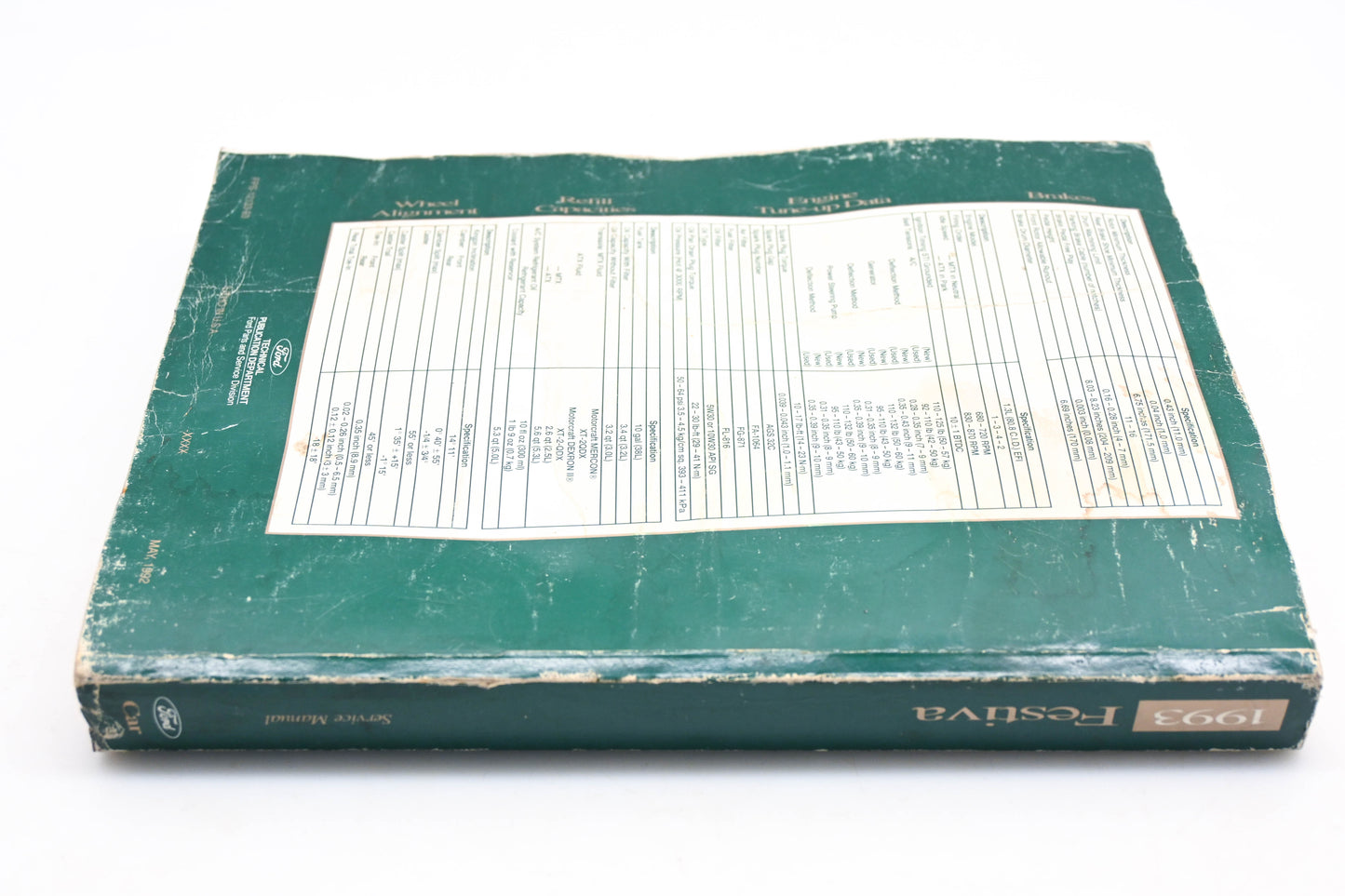 OEM Ford FPS-12133-93 1993 Festiva Service Manual