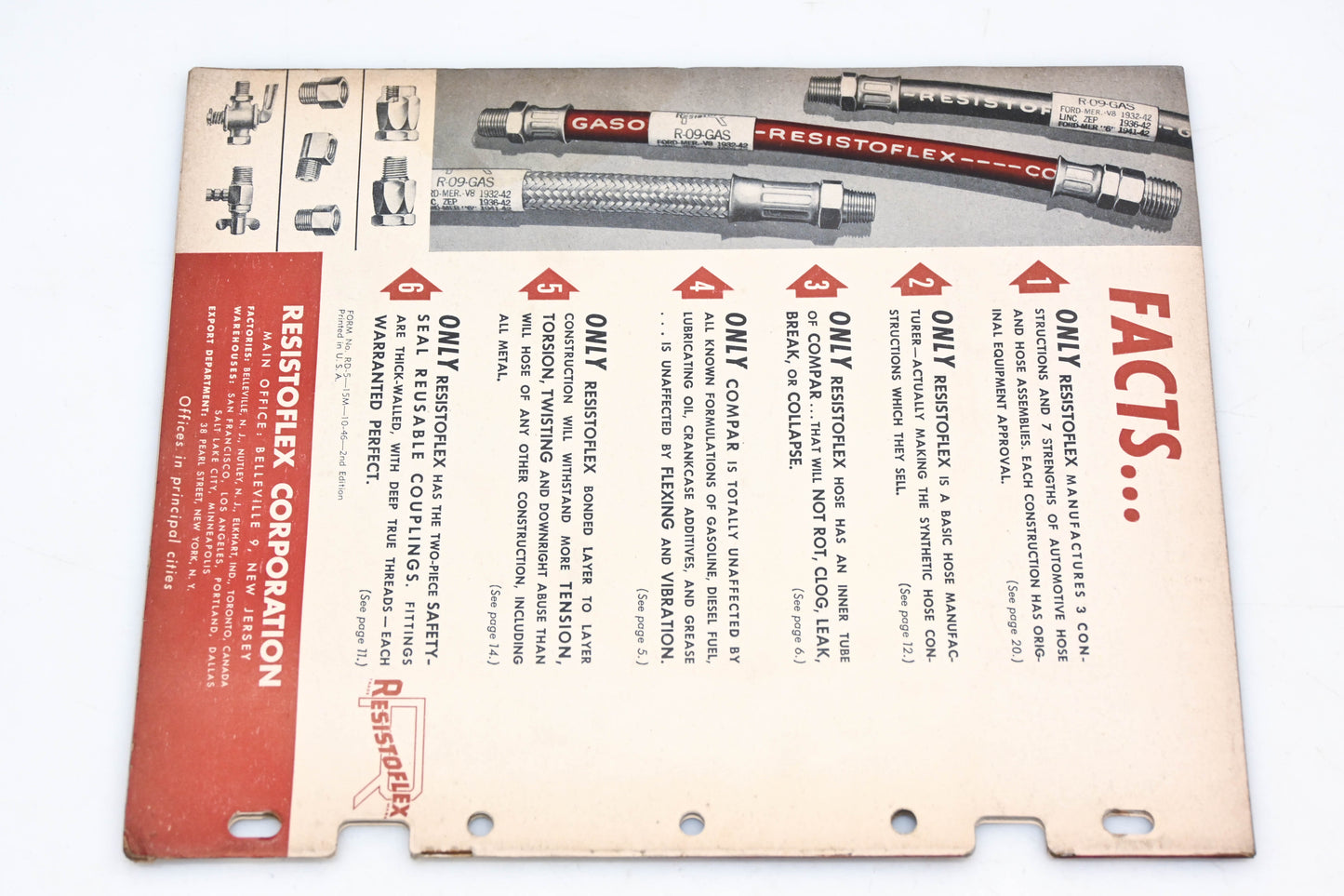 Resistoflex D1-5 Gasoline & Oil Lines Automotive Hose & Fittings Catalog