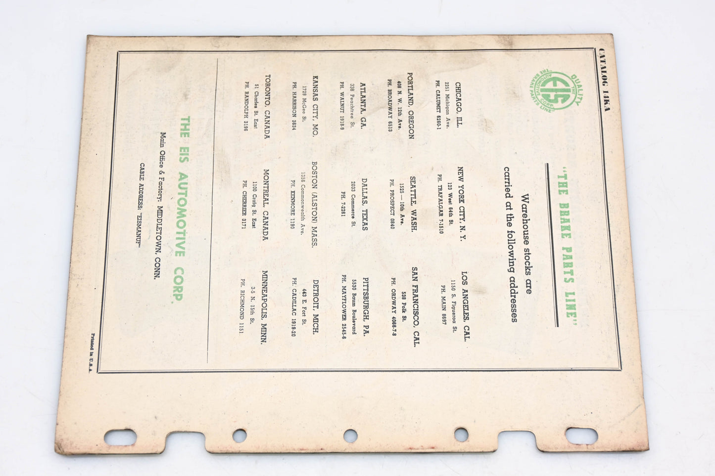 EIS 14KA Master Cylinder Wheel Cylinder Repair Kits Catalog