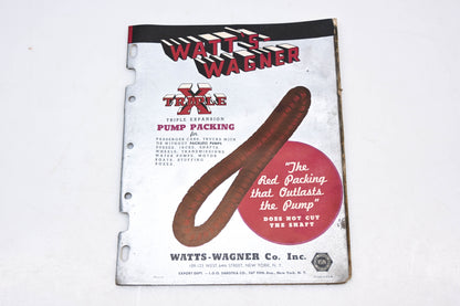 Watt's-Wagner PP-4-1-47 Triple Expansion Pump Packing Catalog