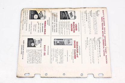 Watt's-Wagner PP-4-1-47 Triple Expansion Pump Packing Catalog