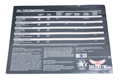 General Motors 83-BA-003 1983 Buick T Type Sale Brochure